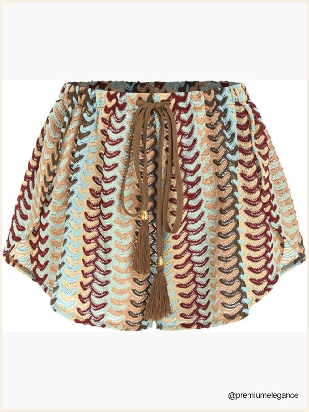 Women's Crochet Cover Up High Waisted Drawstring Flowy Swim Bottom